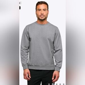 Cuts Clothing Hyperloop Pullover Split-Hem Gray Crewneck Sweatshirt Size Large
